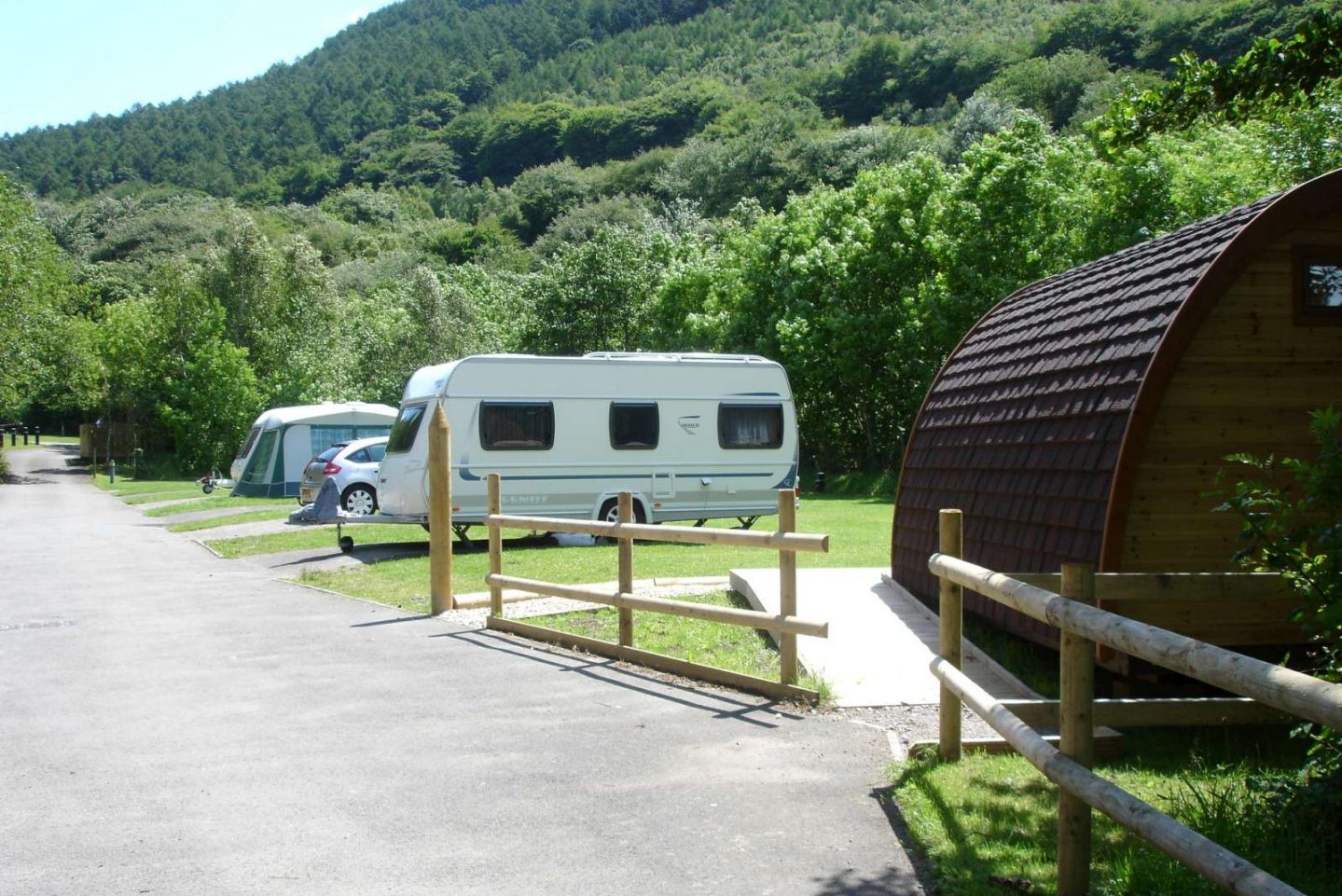 Motorhome pitches at Cwmcarn Forest