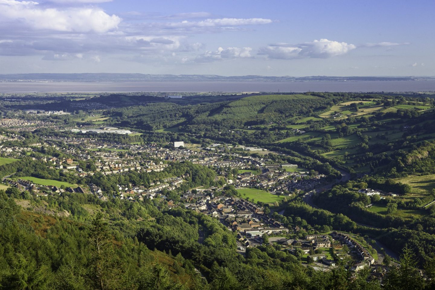 View os Risca from Cwmcarn