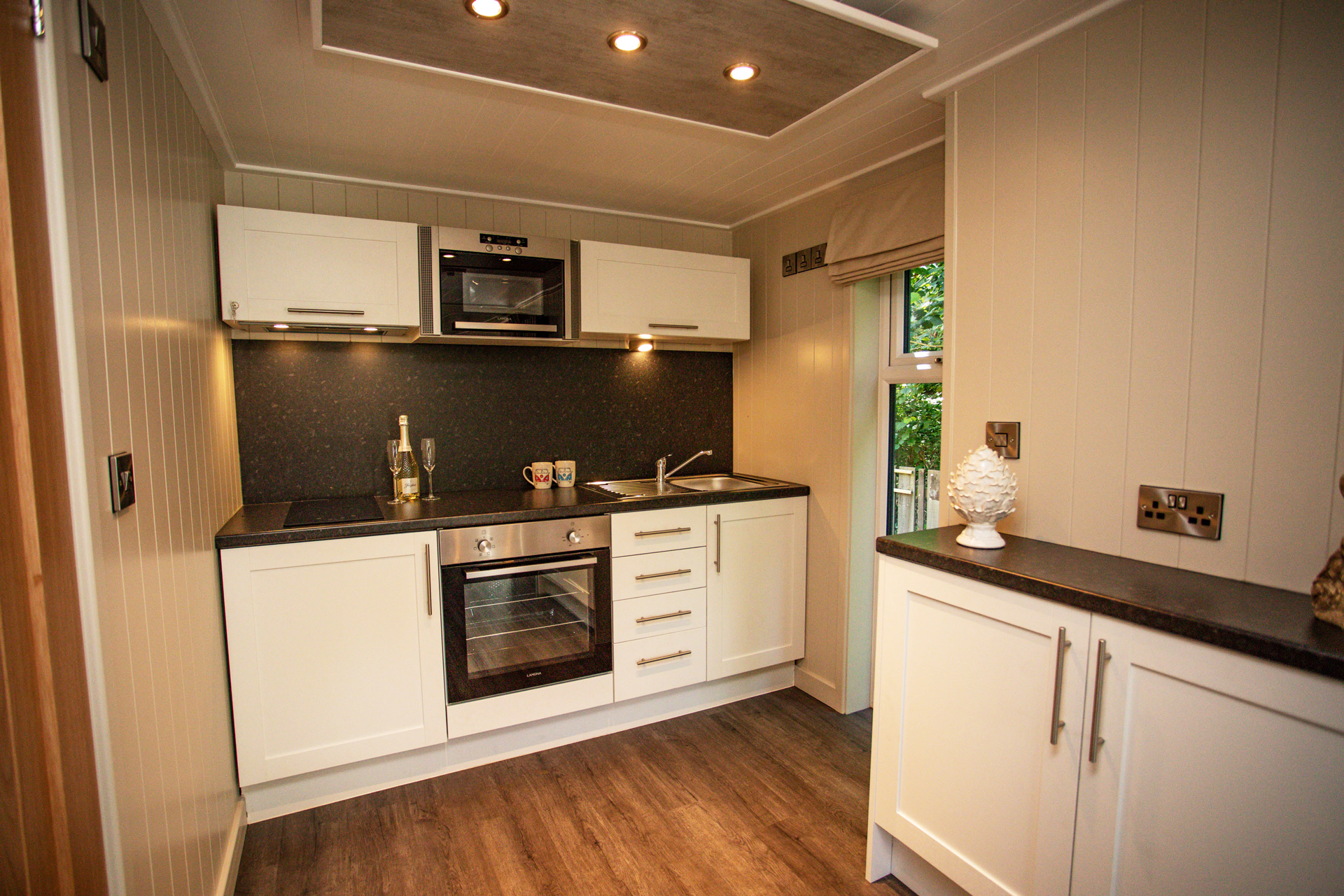 Lodge interior kitchen area