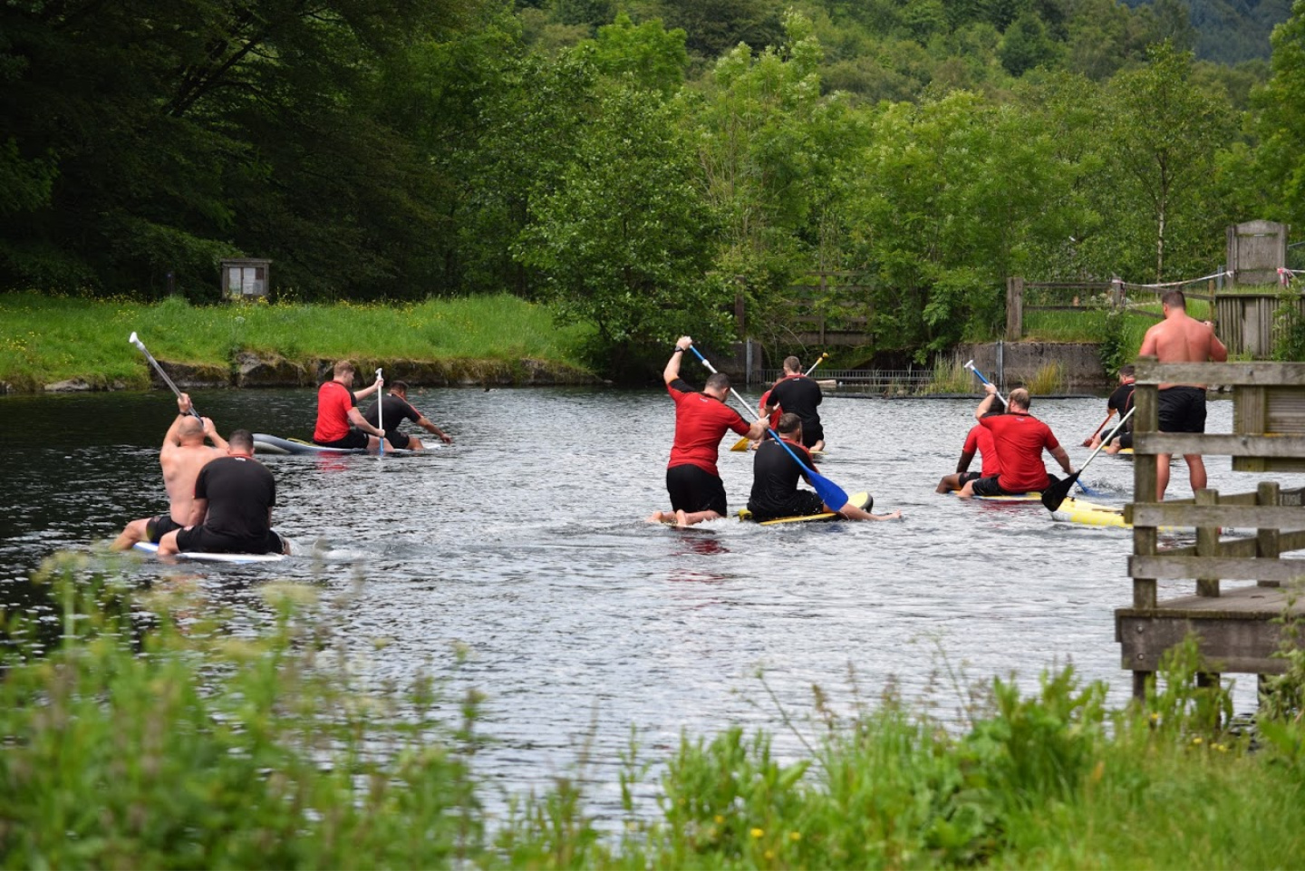 Cwmbran lake canoeing