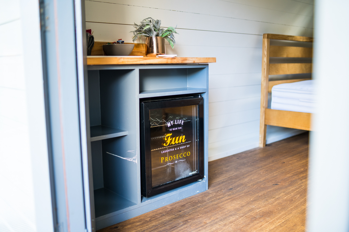 Glamping Pod interior kitchen